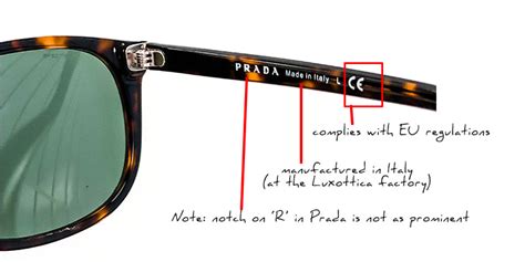 check if prada sunglasses original